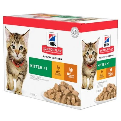 Hill's Science Plan Kitten 12 x 85 g siipikarjalajitelma