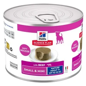 Hill's Science Plan Mature Small & Mini Mousse naudanliha (12 x 200 g)