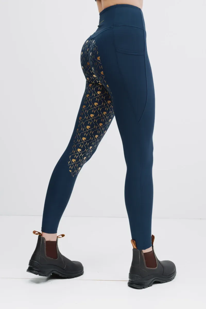 HOH Lola Riding Leggings Navy/Gold