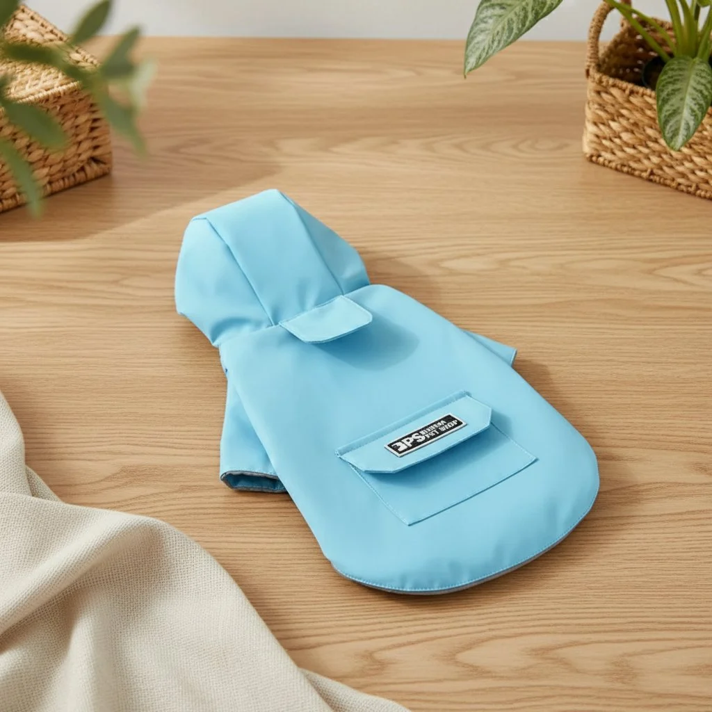 Huppullinen sadetakki pienille koirille