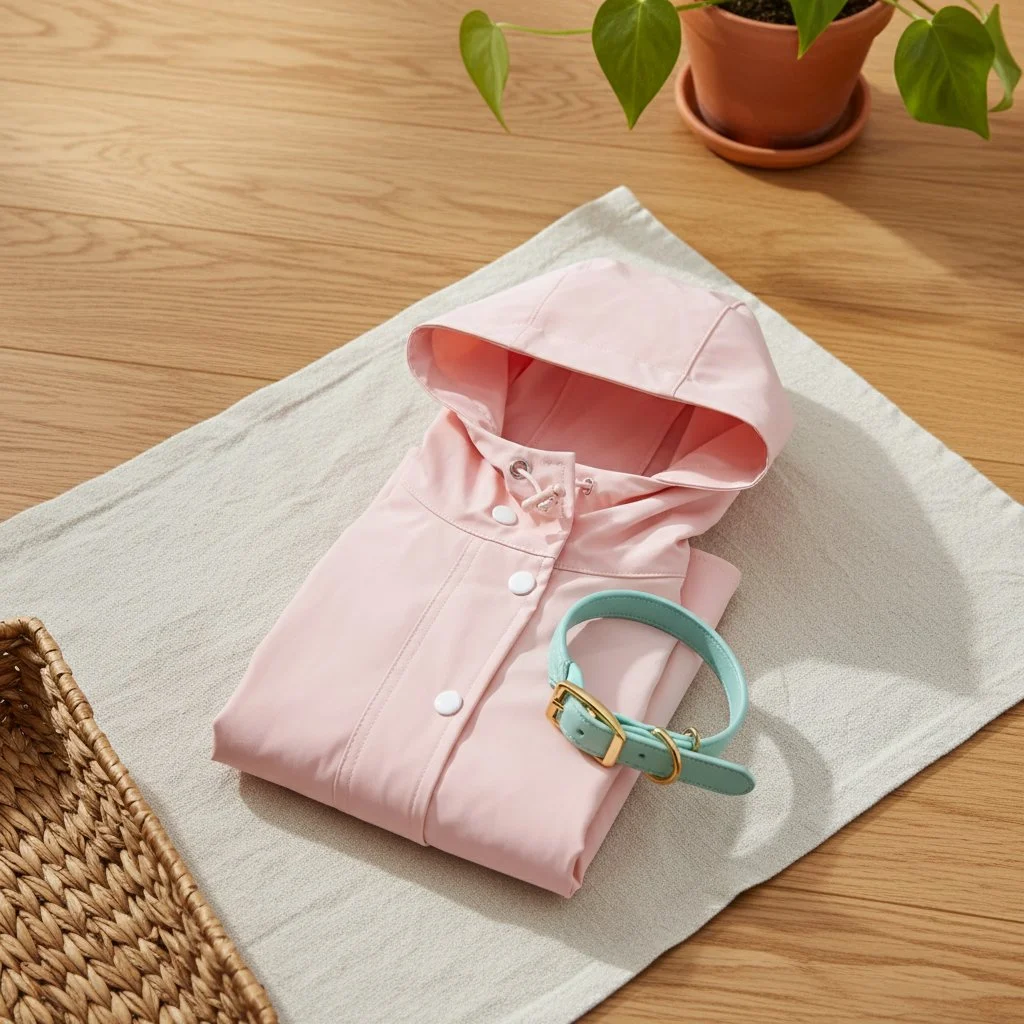 Huppullinen sadetakki whippetille, italialaiselle vinttikoiralle