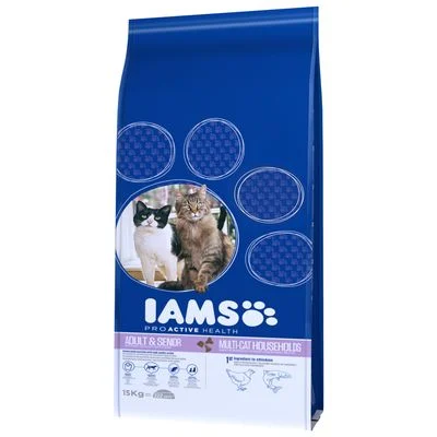 IAMS-säästöpakkaus 2 x 10 kg Adult Multi-Cat (2 x 15 kg)