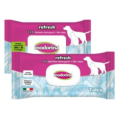 Inodorina Talkkipuuteripyyhkeet 40 kpl