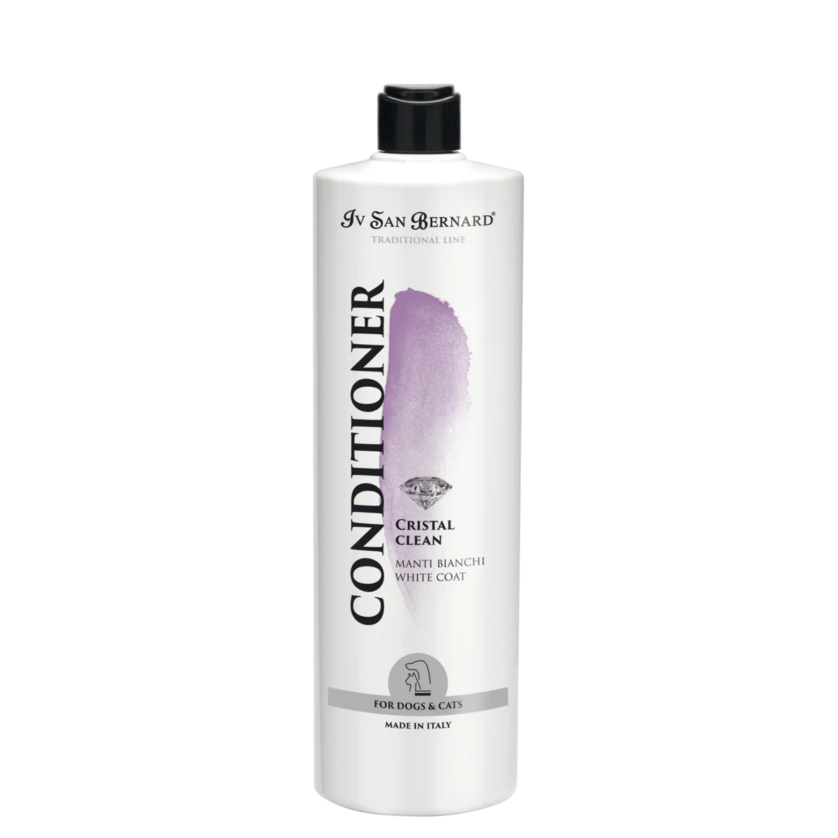 Iv San Bernard Cristal Clean Hoitoaine valkoiselle ja mustalle turkille 500ml