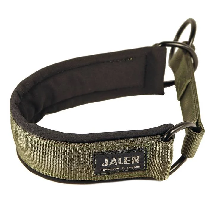 Jalen Puolikuristava panta 40mm oliivi-musta 40-50cm