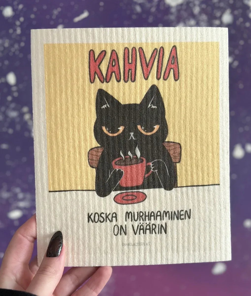 Kahvia, koska murhaaminen on väärin – Tiskirätti