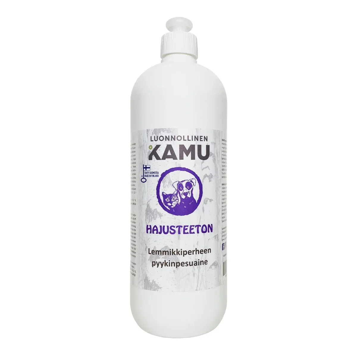 Kamu Hajusteeton lemmikkiperheen pyykinpesuaine 1000 ml