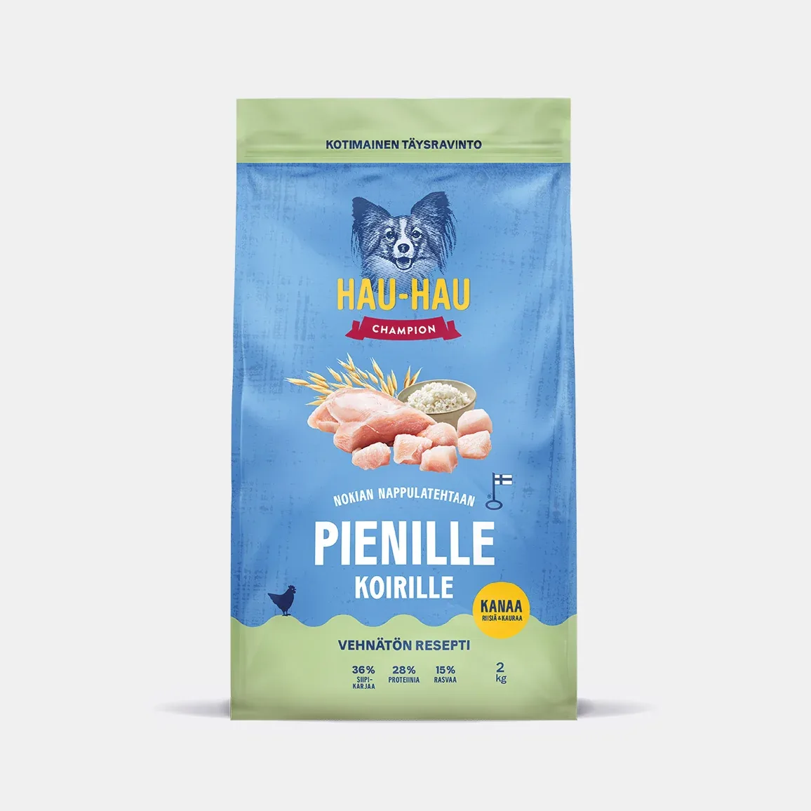 Kanaa, riisiä ja kauraa kuivaruoka pienille koirille 12 kg säästöpakkaus