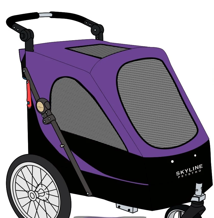 Kangas Petstro 701GT rattaisiin, Lila-Musta - Image 2