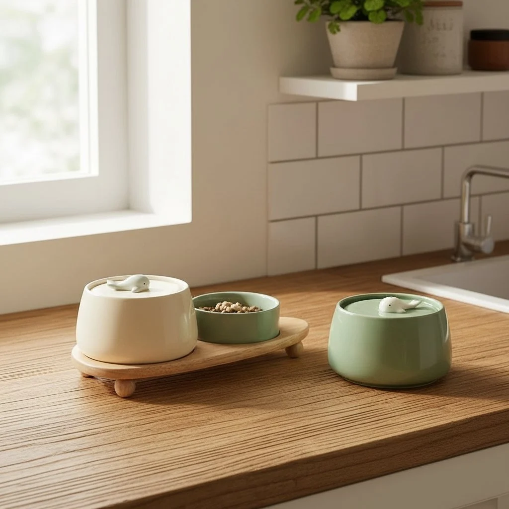 Keraaminen kissan vesiautomaatti – design & puhtaus