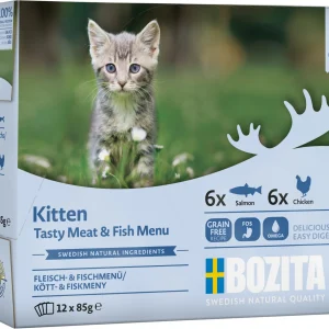 Kitten Meat&Fish in Sauce Kissan m盲rk盲ruoka 12x85g