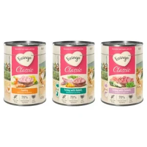 Kokeilulajitelmat Feringa Classic Meat 6 x 400 g lajitelma 1: kani & kalkkuna, siipikarja, lohi & kalkkuna
