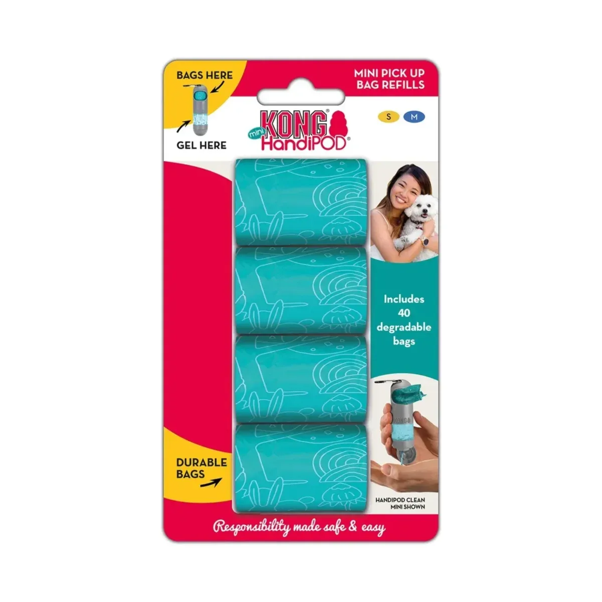 KONG Handipod Mini Pickup Bag Refill – Täyttöpakkaukset kakkapussikoteloon