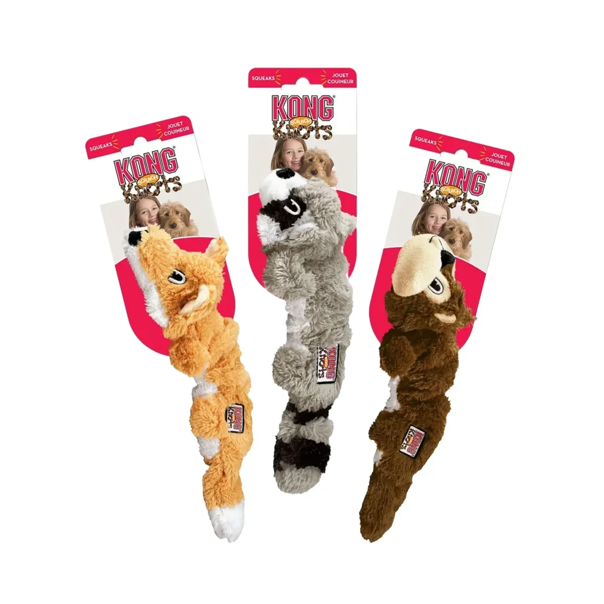 KONG Scrunch Knots – Vinkuva pehmolelu M/L