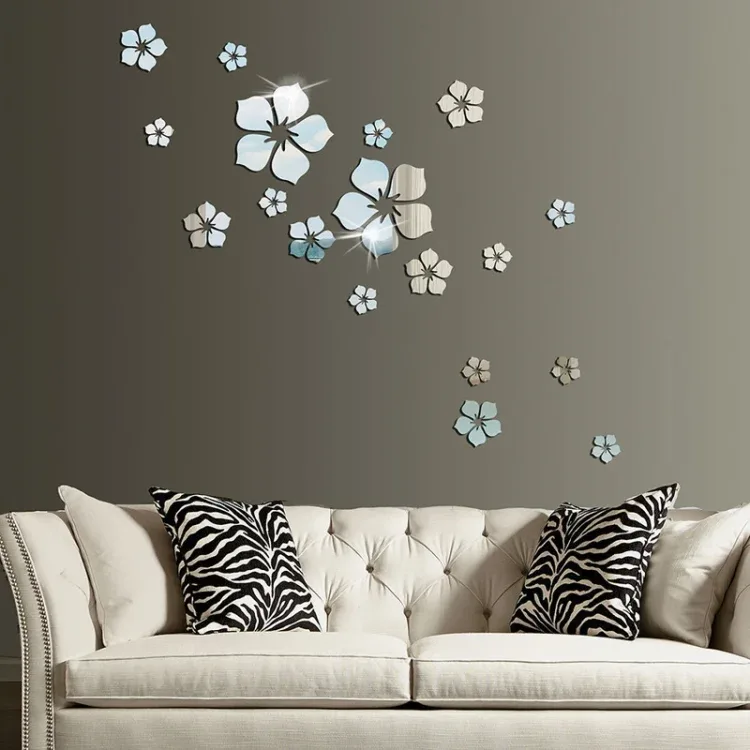 Koristepeilisarja 3D 18kpl/Set Silver