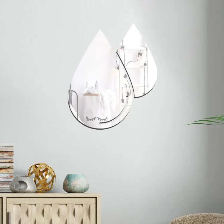 Koristepeilisarja 3D 2kpl Drop Silver