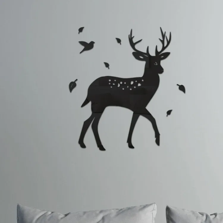 Koristepeilisarja 3D 8kpl/Set Deer Black