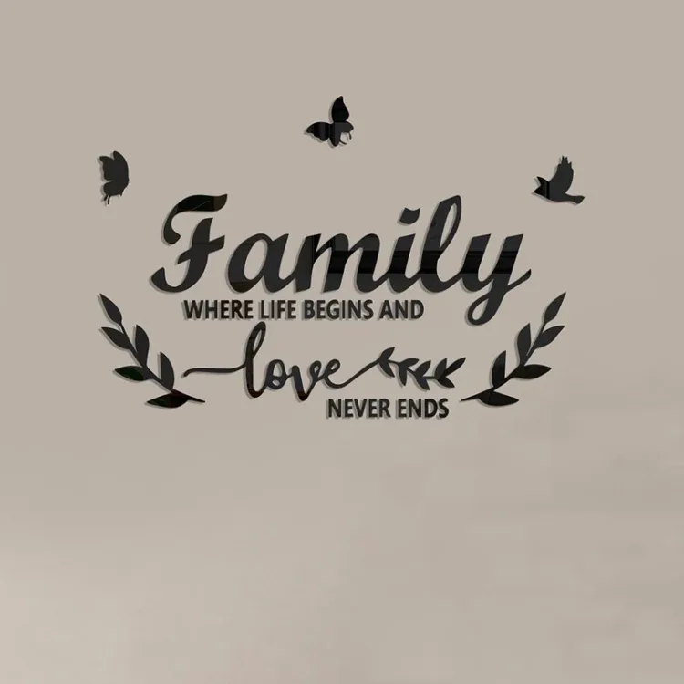 Koristepeilisarja 3D Familylove Black