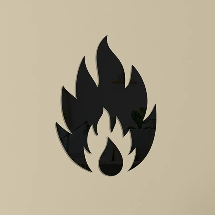 Koristepeilisarja 3D Flame 2kpl/Set Black
