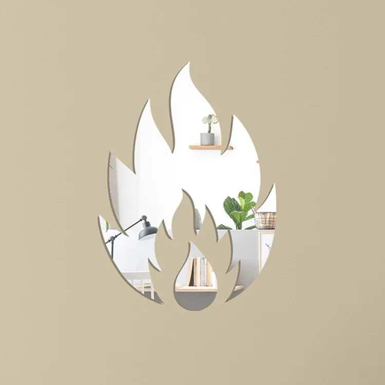 Koristepeilisarja 3D Flame 2kpl/Set Silver
