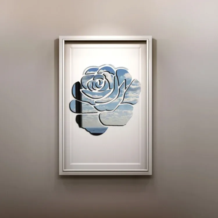 Koristepeilisarja 3D Flower 22cm Silver