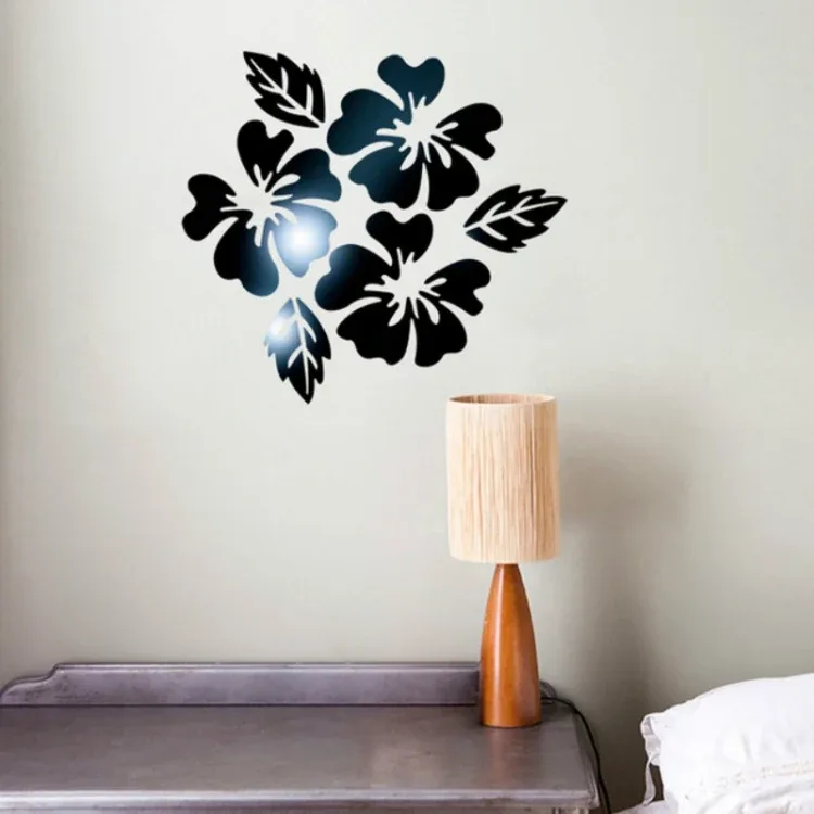 Koristepeilisarja 3D Flower Black