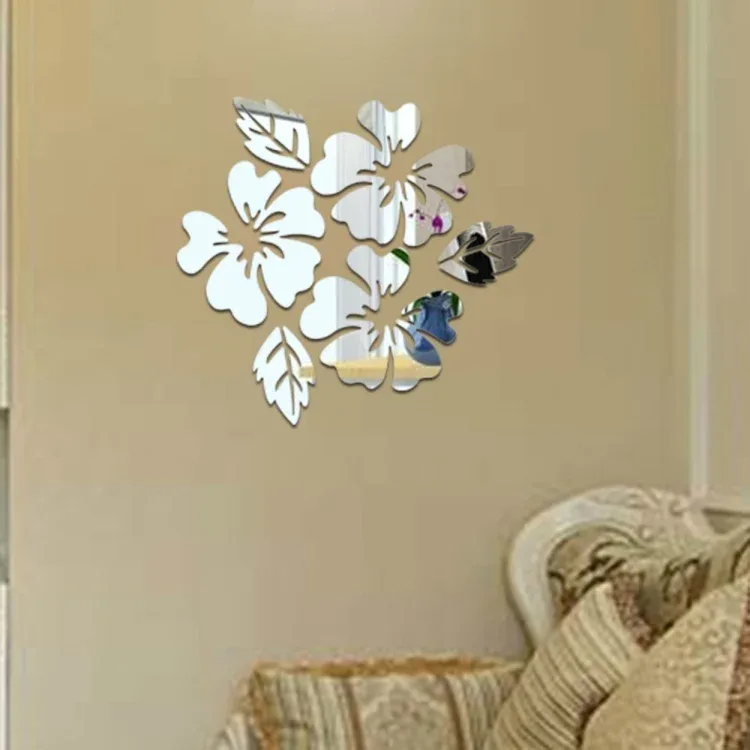 Koristepeilisarja 3D Flower Silver