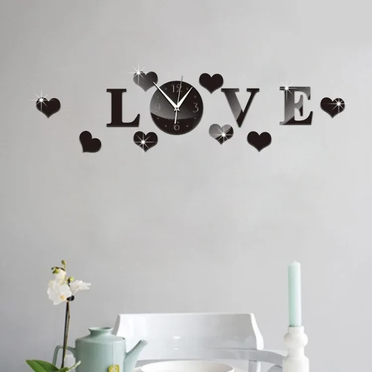 Koristepeilisarja 3D LOVE Black