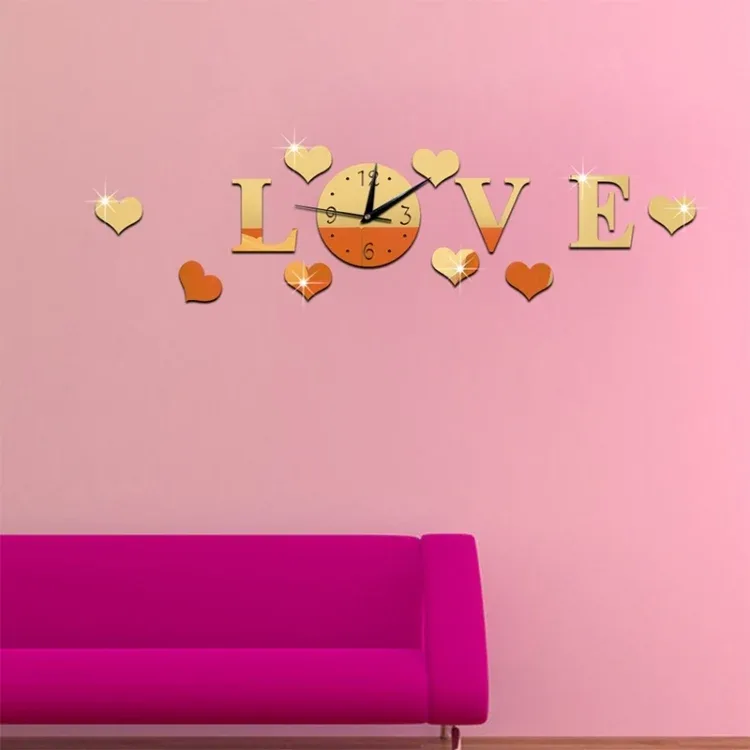 Koristepeilisarja 3D LOVE Gold