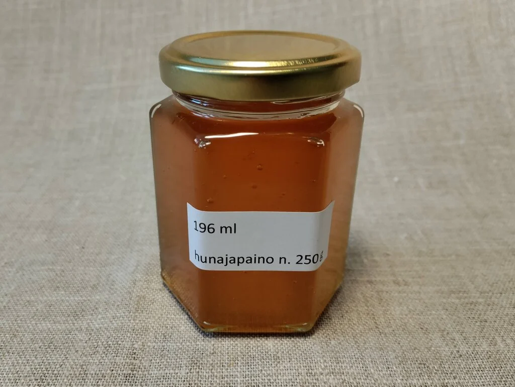 Lasipurkki, kuusikulmainen 250 g, 196 ml - Image 2