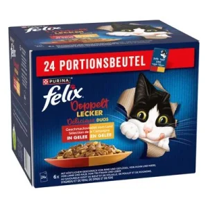 Latz "Doubly Delicious - as good as it looks" Pouches 24 x 85 g nauta & siipikarja, lammas & vasikka, kana & munuainen, kalkkuna & maksa