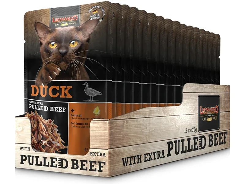 Leonardo Duck + extra pulled Beef 70g, 16kpl/laatikko
