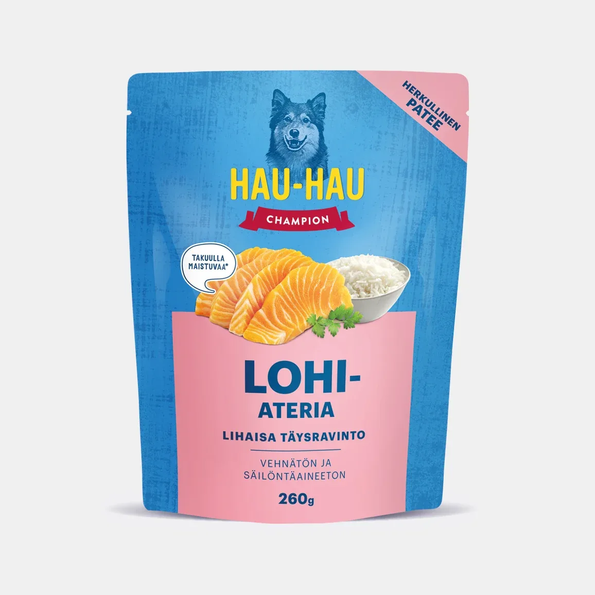 Lohiateria vehnätön koiran märkäruoka