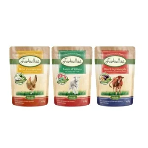 Lukullus Pouches -megapakkaus 48 x 300 g "Mediterranean"-paketti