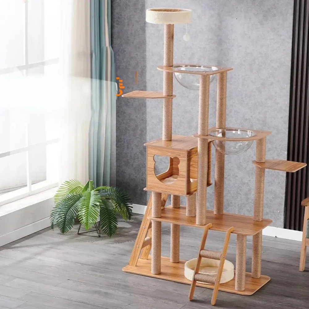Luonnonpuusta valmistettu design-Raapimispuu – “catforest”