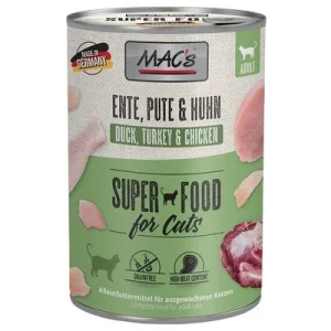 MAC´s Cat -kissanruoka 6 x 400 g ankka, kalkkuna, kana