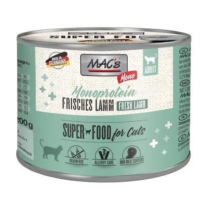 MAC´s Cat Mono Sensitive 6 x 200 g lammas