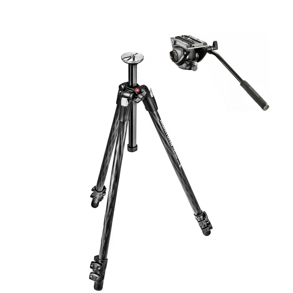 Manfrotto MT290 XTRA -hiilikuitujalusta + Manfrotto MVH500AH -videopää – jalustakitti