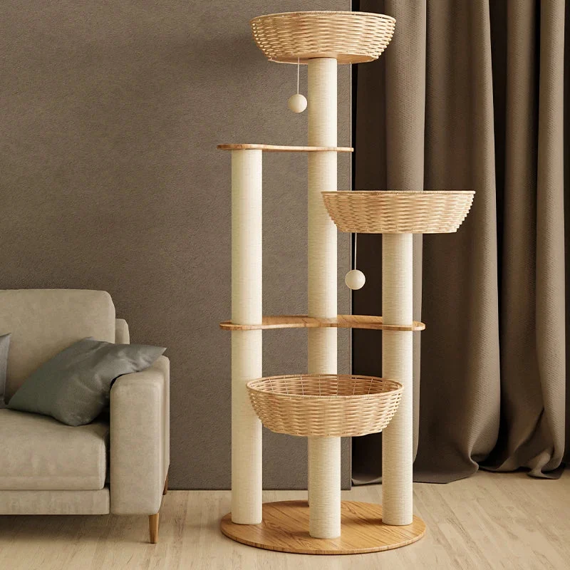 Massiivipuusta valmistettu design-Raapimispuu – malli skynest - Image 2