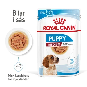 Medium Puppy Gravy m盲rk盲ruoka koiralle 10x140g