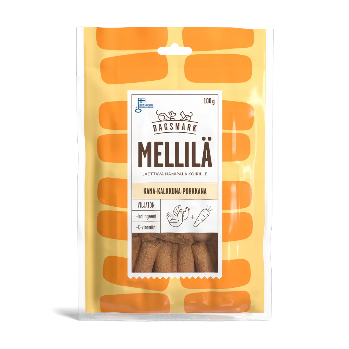 MELLILÄ kana-kalkkuna-porkkananami 100 g
