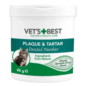 Merilevä kissalle Vet’s Best Cat Plaque & Tartar Powder 45 g