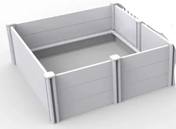 MILO 2.0 PVC-Pentulaatikko 115cm*115cm*48cm, 2-ovinen