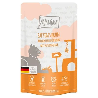 MjAMjAM Squeeze 12 x 125 g mehukas kana ja maukkaat porkkanat
