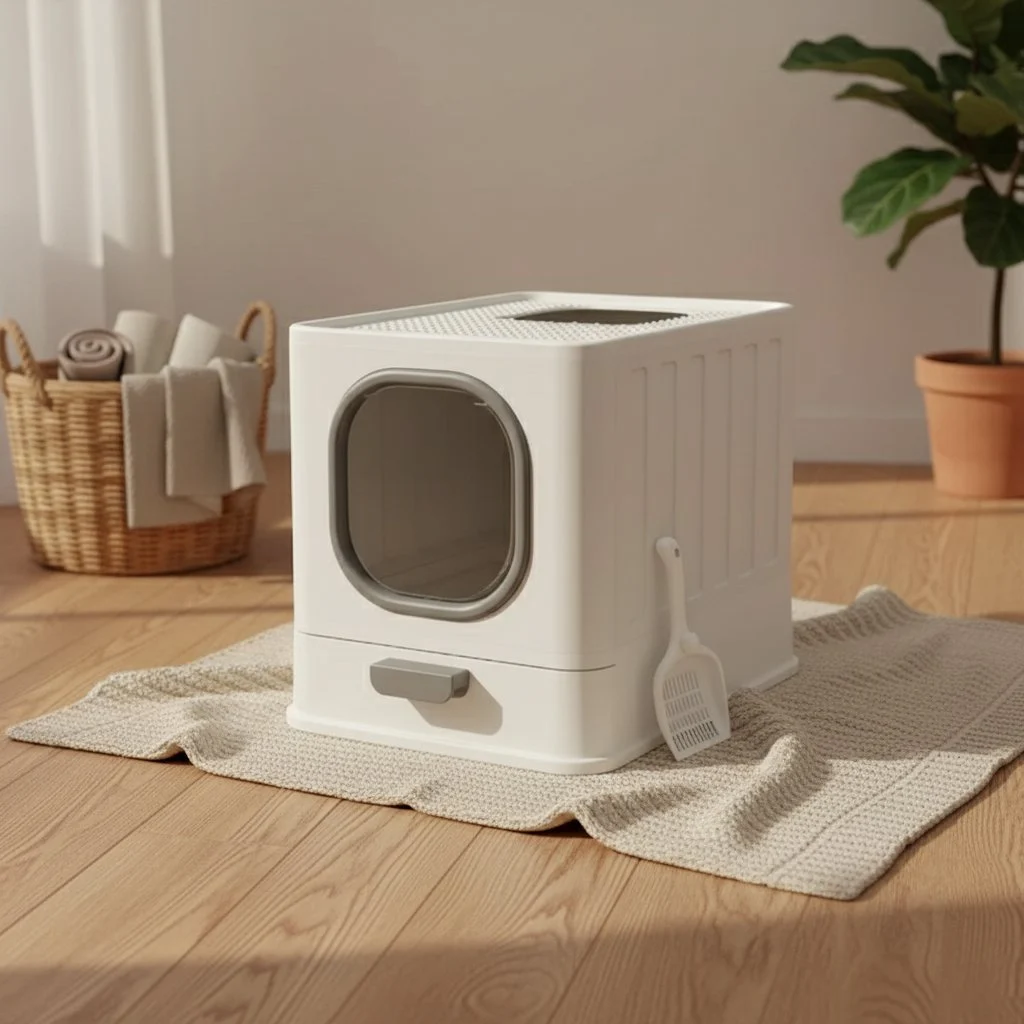 Moderni ja käytännöllinen kissanhiekkalaatikko