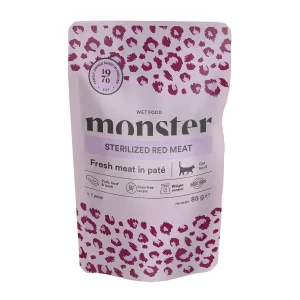 Monster Cat Adult Sterilized Red Meat Patee 85 g