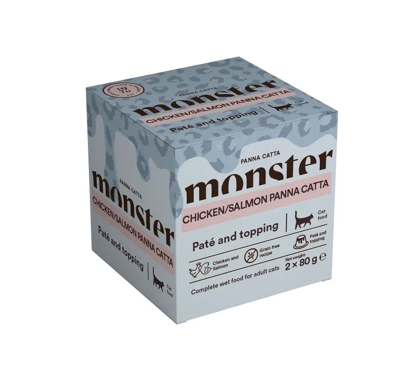 Monster Cat Chicken/Salmon Panna Catta 2x80g