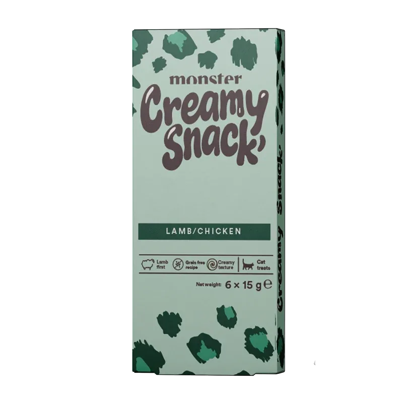 Monster Cat Creamy Snack Lamb/Chicken 6x15g – Kissan herkkutahna