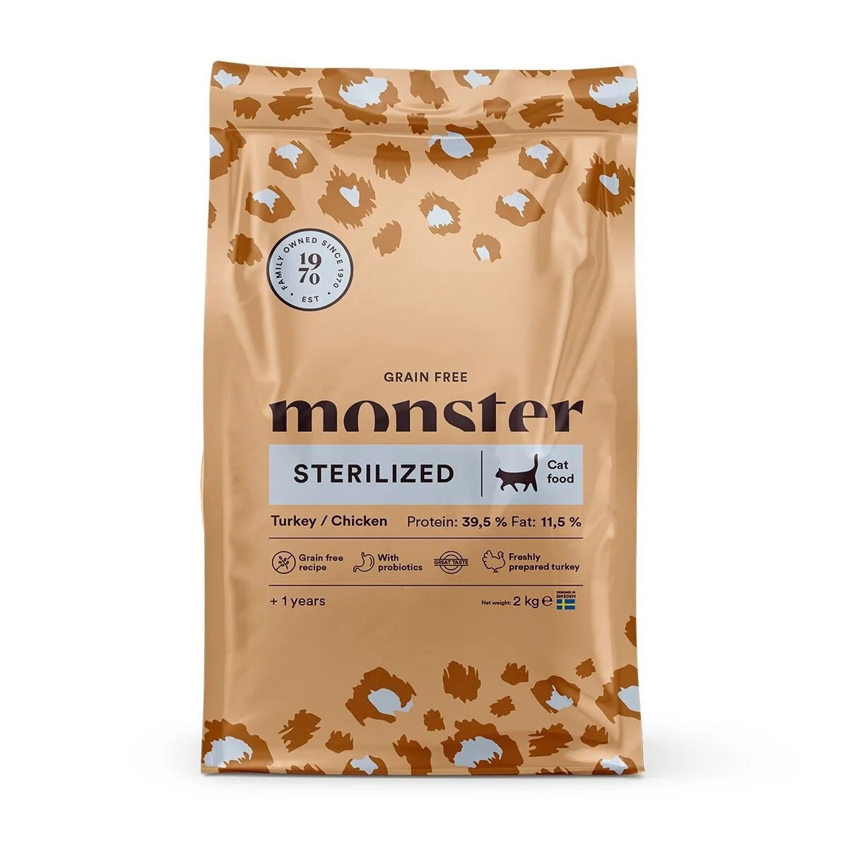 Monster Cat Grain Free Sterilized Kalkkuna & Kana