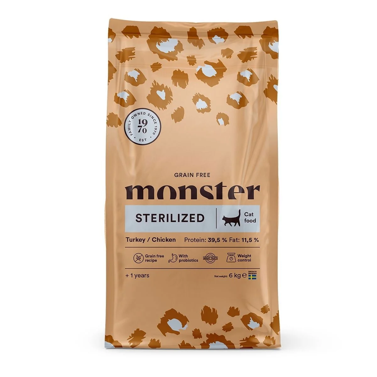 Monster Cat Grain Free Sterilized Kalkkuna & Kana